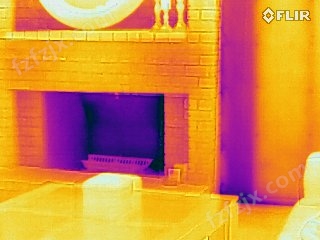 Fireplace - FLIR T440 Infrared Image with MSX