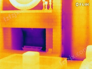 Fireplace - FLIR T440 Infrared Image